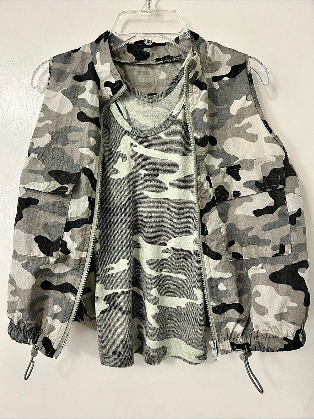 Camo Tank Top & Vest Set Size Small
